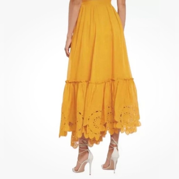 Zimmermann Teddy Scallop Ruffle Skirt Size 4 - Picture 2 of 12